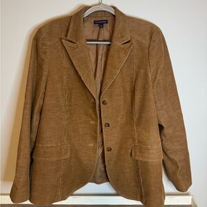 Lands' End Women’s Brown/Tan Corduroy Blazer Size 16